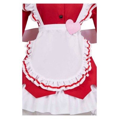 Hazbin Hotel Carmilla Carmine Maid and Butler Cafe Maiden Dress Set Party Cosplay Costume Halloween Carnival