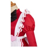 Hazbin Hotel Carmilla Carmine Maid and Butler Cafe Maiden Dress Set Party Cosplay Costume Halloween Carnival