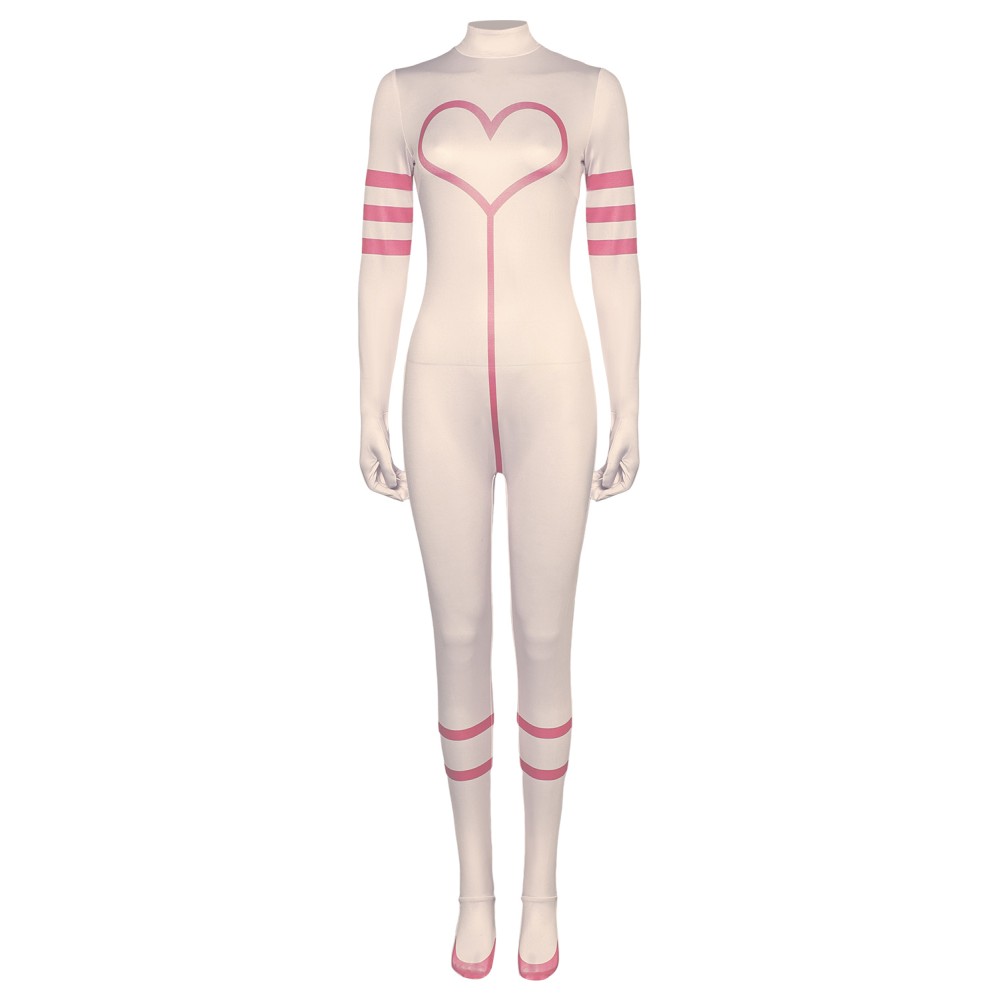Hazbin Hotel Angel Dust Pink Jumpsuit Bodysuit Suit Cosplay Costume Halloween Carnival Outfit