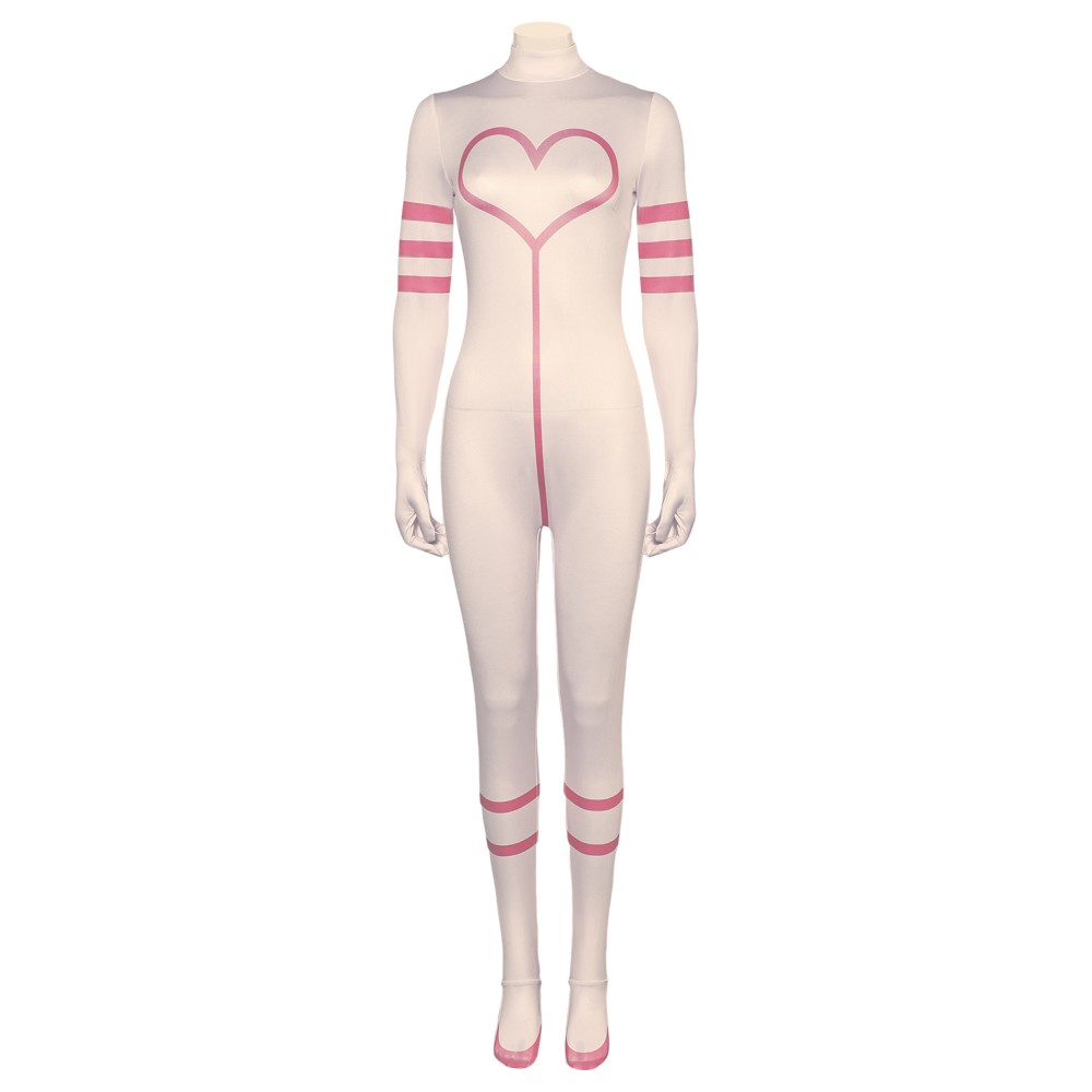 Hazbin Hotel Angel Dust Pink Jumpsuit Bodysuit Suit Cosplay Costume Halloween Carnival Outfit