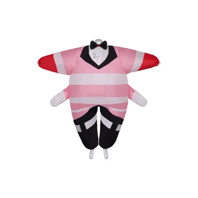 Hazbin Hotel Angel Dust Pink Inflatable Full Body Suit Suit Cosplay Costume Halloween Carnival Outfit