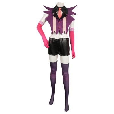 Hazbin Hotel Angel Dust Pink Combat Suit Suit Cosplay Costume Halloween Carnival Outfit