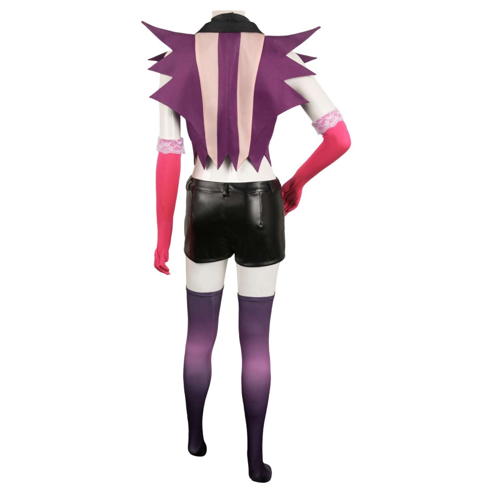Hazbin Hotel Angel Dust Pink Combat Suit Suit Cosplay Costume Halloween Carnival Outfit