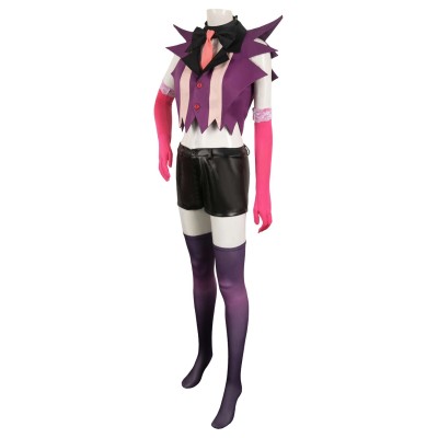 Hazbin Hotel Angel Dust Pink Combat Suit Suit Cosplay Costume Halloween Carnival Outfit
