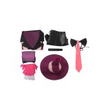 Hazbin Hotel Angel Dust Pink Combat Suit Suit Cosplay Costume Halloween Carnival Outfit