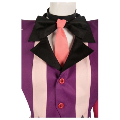 Hazbin Hotel Angel Dust Pink Combat Suit Suit Cosplay Costume Halloween Carnival Outfit