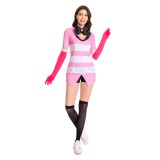 Hazbin Hotel Angel Dust Suit Cosplay Costume Halloween Carnival Outfit