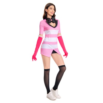Hazbin Hotel Angel Dust Suit Cosplay Costume Halloween Carnival Outfit