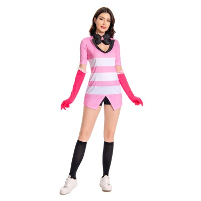Hazbin Hotel Angel Dust Suit Cosplay Costume Halloween Carnival Outfit