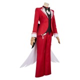 Hazbin Hotel Angel Dust Maid and Butler Cafe Red Bulter Uniform Party Cosplay Costume Halloween Carnival
