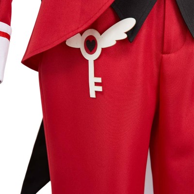 Hazbin Hotel Angel Dust Maid and Butler Cafe Red Bulter Uniform Party Cosplay Costume Halloween Carnival