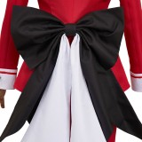Hazbin Hotel Angel Dust Maid and Butler Cafe Red Bulter Uniform Party Cosplay Costume Halloween Carnival