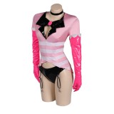 Hazbin Hotel Angel Dust Pink Lingerie for Women Suit Cosplay Costume Halloween Carnival Outfit