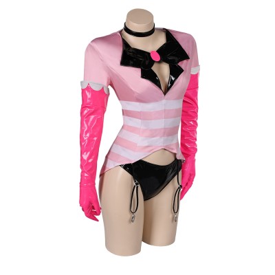 Hazbin Hotel Angel Dust Pink Lingerie for Women Suit Cosplay Costume Halloween Carnival Outfit