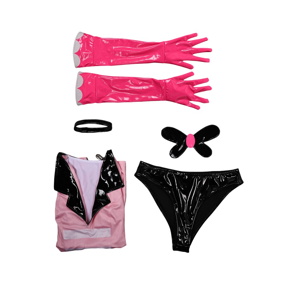 Hazbin Hotel Angel Dust Pink Lingerie for Women Suit Cosplay Costume Halloween Carnival Outfit