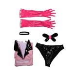 Hazbin Hotel Angel Dust Pink Lingerie for Women Suit Cosplay Costume Halloween Carnival Outfit