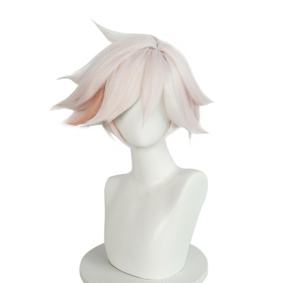Hazbin Hotel Angel Dust White Wig Heat Resistant Synthetic Hair Accessories Cosplay Costume Halloween Carnival