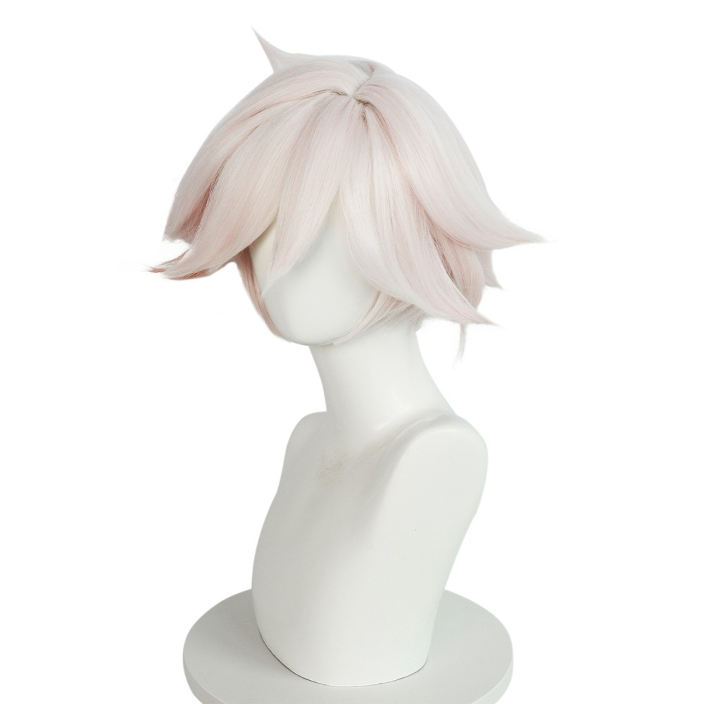 Hazbin Hotel Angel Dust White Wig Heat Resistant Synthetic Hair Accessories Cosplay Costume Halloween Carnival