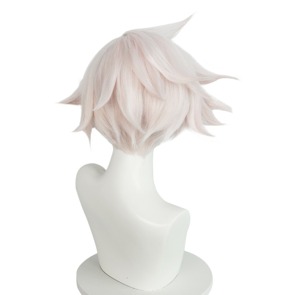Hazbin Hotel Angel Dust White Wig Heat Resistant Synthetic Hair Accessories Cosplay Costume Halloween Carnival
