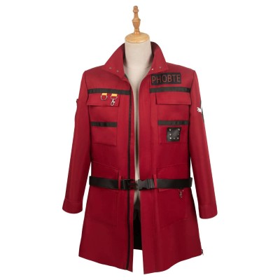 Ghostbusters 2024 Phoebe Red Coat Suit Cosplay Costume Halloween Carnival Outfit