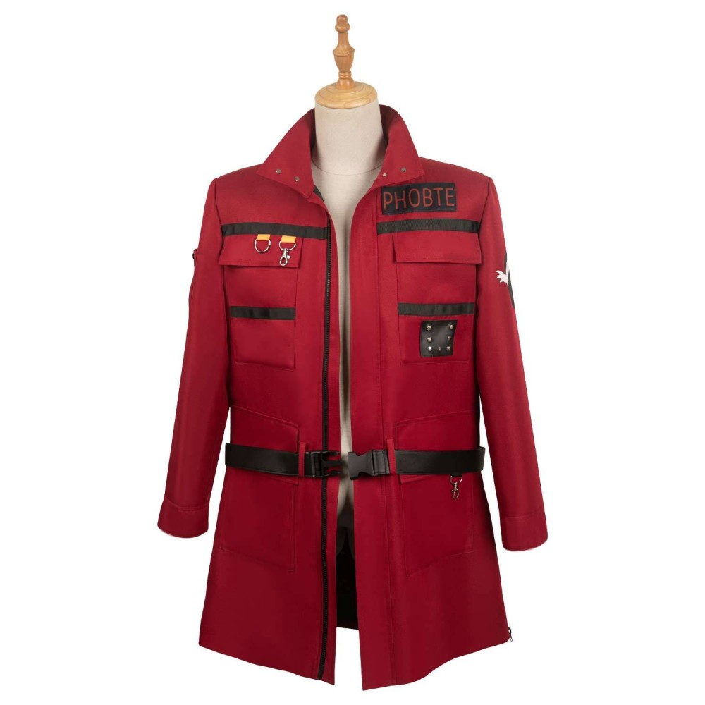 Ghostbusters 2024 Phoebe Red Coat Suit Cosplay Costume Halloween Carnival Outfit