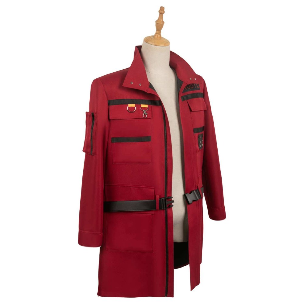 Ghostbusters 2024 Phoebe Red Coat Suit Cosplay Costume Halloween Carnival Outfit
