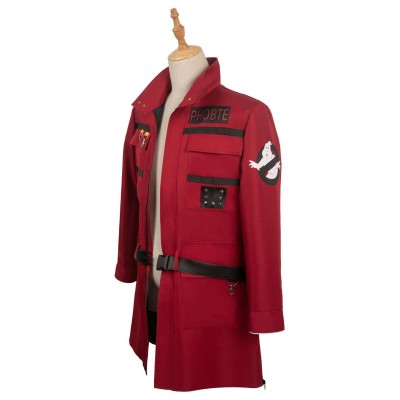 Ghostbusters 2024 Phoebe Red Coat Suit Cosplay Costume Halloween Carnival Outfit