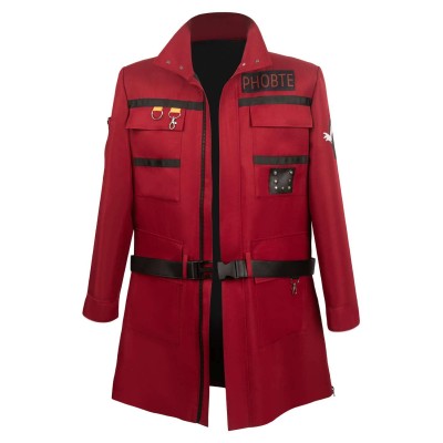 Ghostbusters 2024 Phoebe Red Coat Suit Cosplay Costume Halloween Carnival Outfit