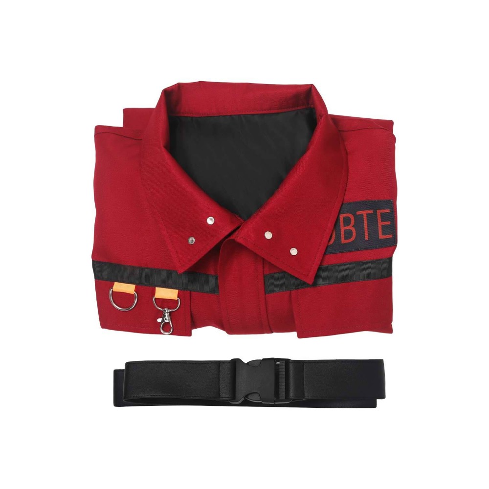 Ghostbusters 2024 Phoebe Red Coat Suit Cosplay Costume Halloween Carnival Outfit