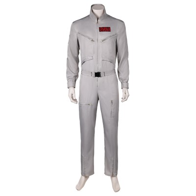 Ghostbusters 2024 Dr. Peter Venkman Grey Classic Jumpsuit Suit Cosplay Costume Halloween Carnival Outfit