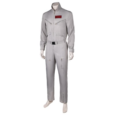 Ghostbusters 2024 Dr. Peter Venkman Grey Classic Jumpsuit Suit Cosplay Costume Halloween Carnival Outfit