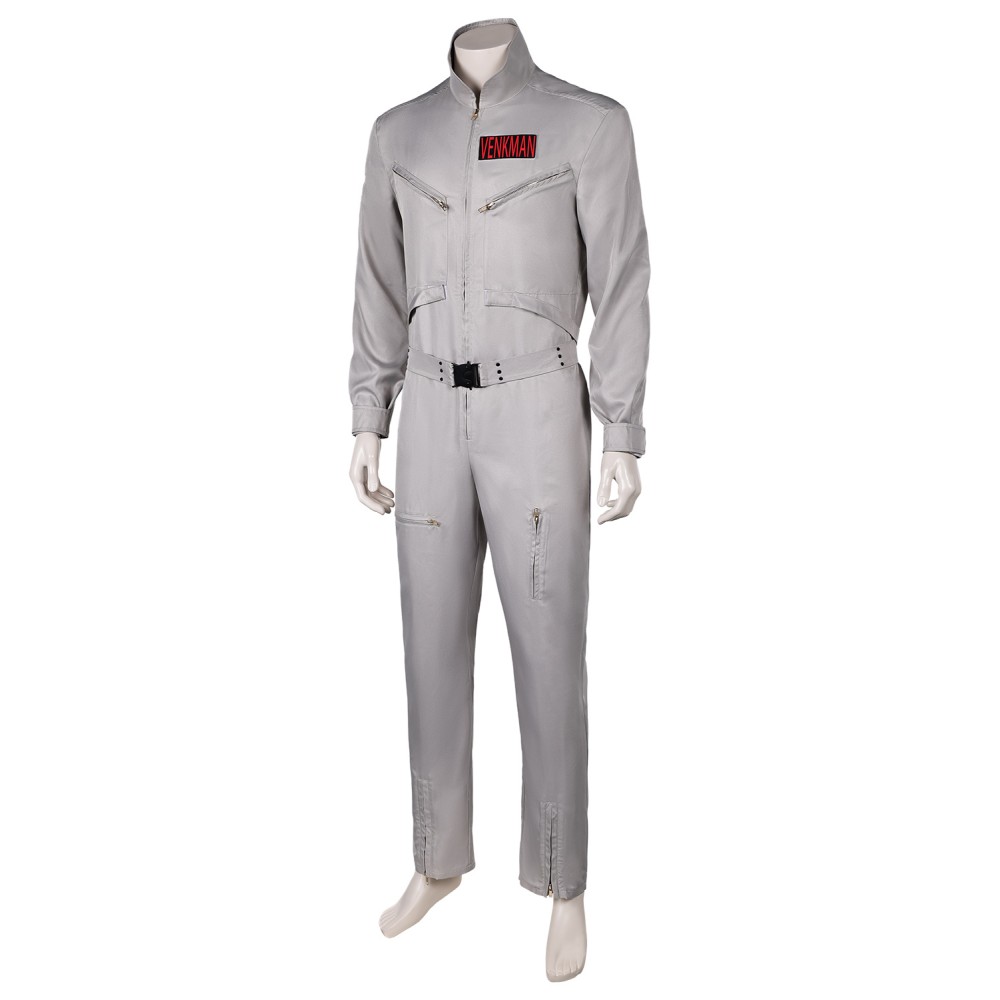 Ghostbusters 2024 Dr. Peter Venkman Grey Classic Jumpsuit Suit Cosplay Costume Halloween Carnival Outfit