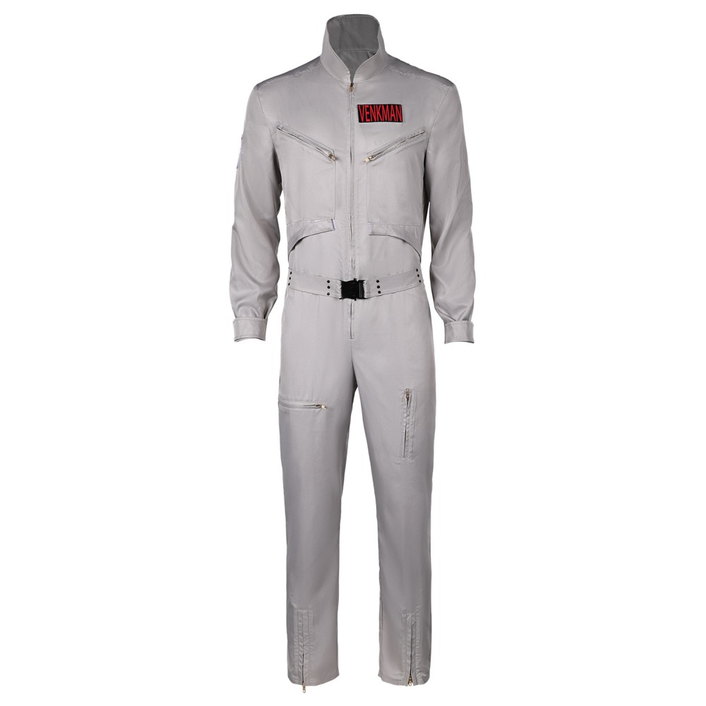 Ghostbusters 2024 Dr. Peter Venkman Grey Classic Jumpsuit Suit Cosplay Costume Halloween Carnival Outfit