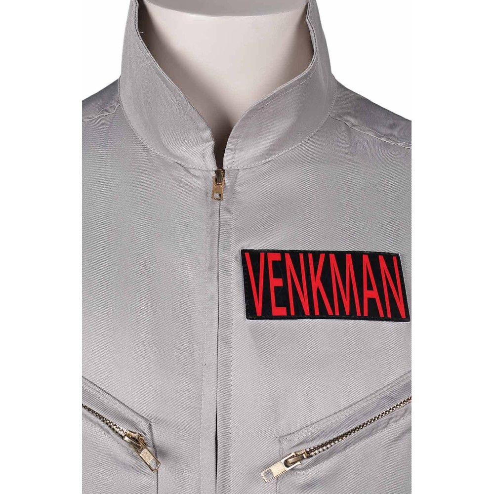 Ghostbusters 2024 Dr. Peter Venkman Grey Classic Jumpsuit Suit Cosplay Costume Halloween Carnival Outfit