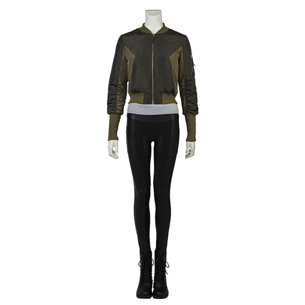Ghost in the Shell The Major Women Green Cosplay Costume Halloween Carnival Outfit