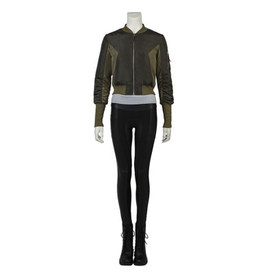 Ghost in the Shell The Major Women Green Cosplay Costume Halloween Carnival Outfit