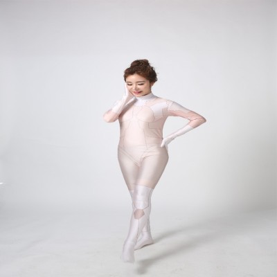 Ghost in the Shell Kusanagi Motoko Women White Bodysuit Cosplay Costume Halloween Carnival Outfit