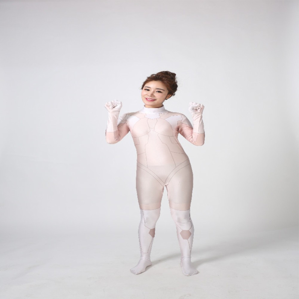 Ghost in the Shell Kusanagi Motoko Women White Bodysuit Cosplay Costume Halloween Carnival Outfit