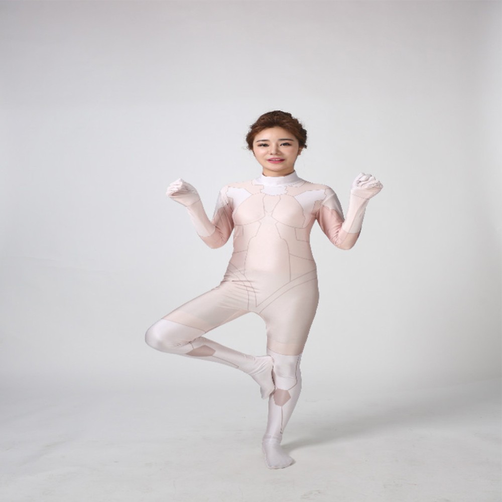 Ghost in the Shell Kusanagi Motoko Women White Bodysuit Cosplay Costume Halloween Carnival Outfit