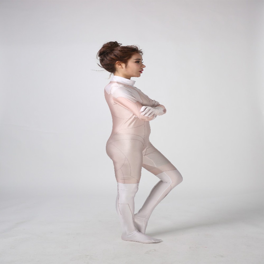 Ghost in the Shell Kusanagi Motoko Women White Bodysuit Cosplay Costume Halloween Carnival Outfit