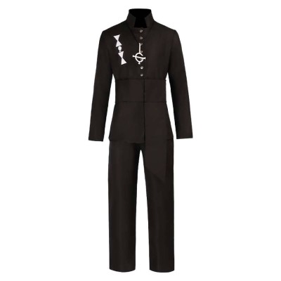 Ghost B.C Aether Men Black Stage Cosplay Costume Halloween Carnival Outfit