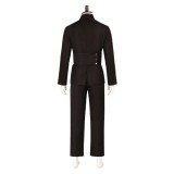 Ghost B.C Aether Men Black Stage Cosplay Costume Halloween Carnival Outfit