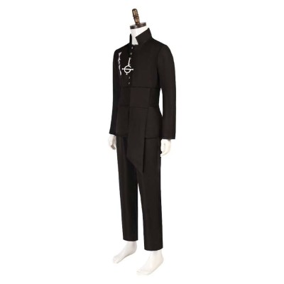 Ghost B.C Aether Men Black Stage Cosplay Costume Halloween Carnival Outfit