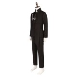 Ghost B.C Aether Men Black Stage Cosplay Costume Halloween Carnival Outfit