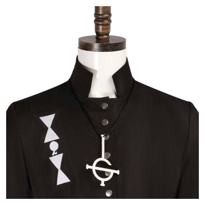 Ghost B.C Aether Men Black Stage Cosplay Costume Halloween Carnival Outfit