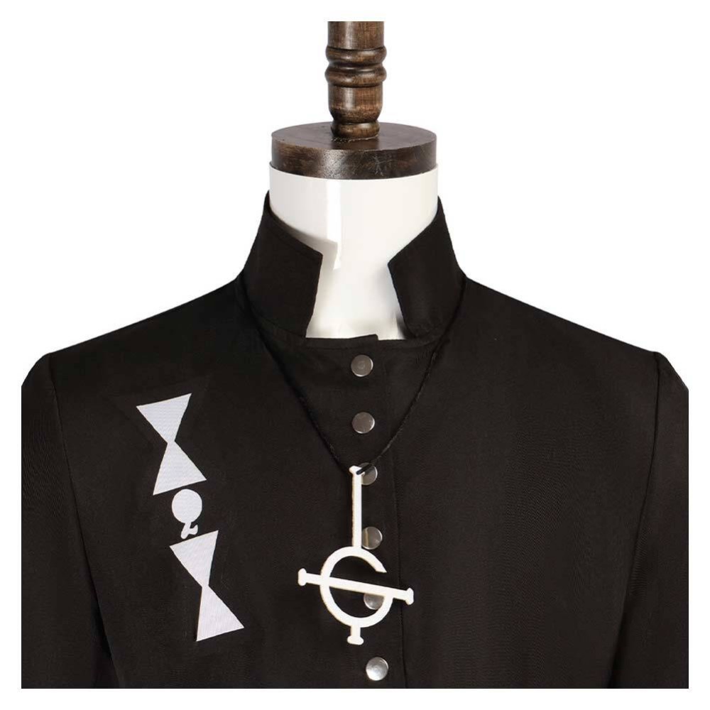 Ghost B.C Aether Men Black Stage Cosplay Costume Halloween Carnival Outfit
