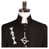 Ghost B.C Aether Men Black Stage Cosplay Costume Halloween Carnival Outfit