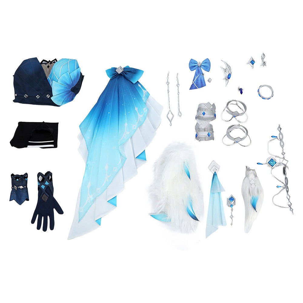 Genshin Impact Yelan Tranquil Banquet Fullset Party Cosplay Costume Halloween Carnival