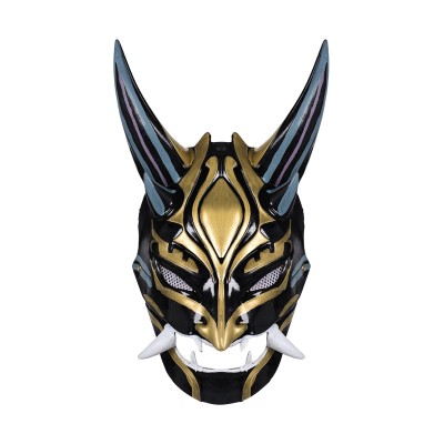 Genshin Impact Xiao Latex Black Masks Helmet Masquerade Party Props Cosplay Costume Halloween Carnival