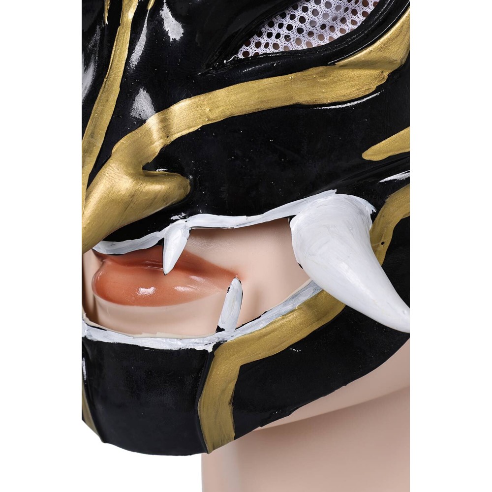 Genshin Impact Xiao Latex Black Masks Helmet Masquerade Party Props Cosplay Costume Halloween Carnival